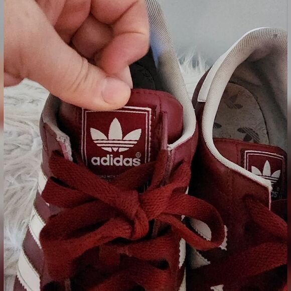 Adidas Samoa athletic shoes burgundy men's size 12 - Picture 4 of 8